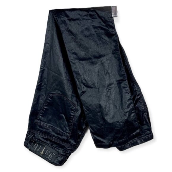Faith Connexion Balmain Coated Black Denim Jeans Size 25 Straight Fit Biker Pant - Picture 8 of 8